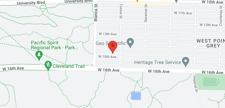 map of 4627 W 15TH AVENUE